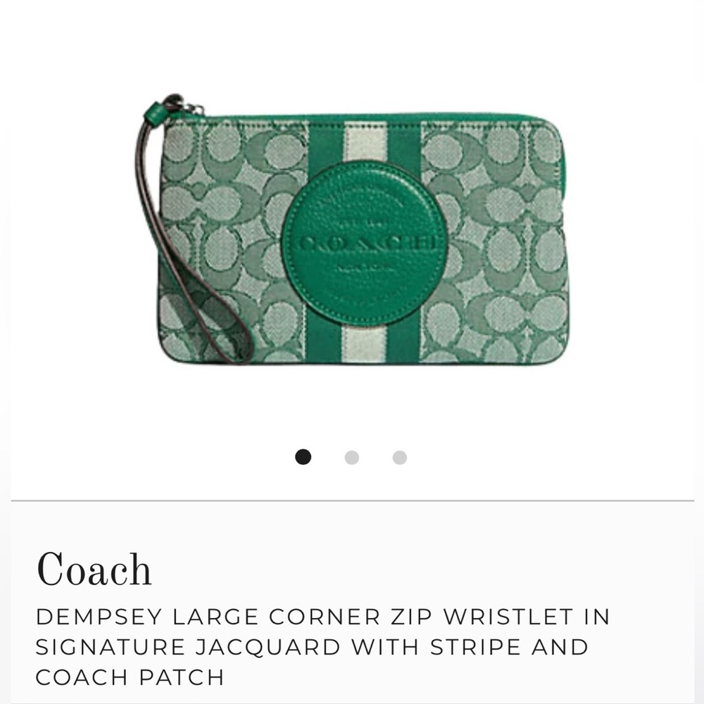 Coach Dempsey Large Corner Zip Wristlet